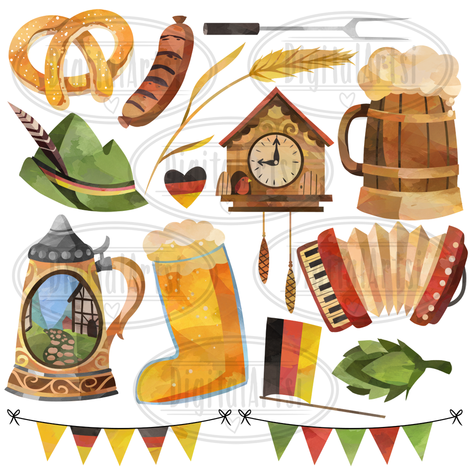 Oktoberfest Dirndl Sticker by Nadja König – Illustration for iOS & Android