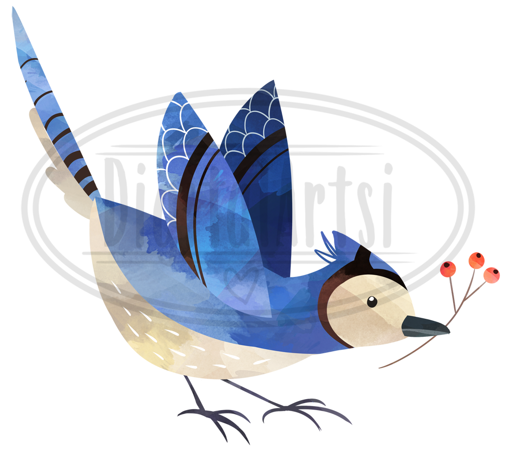 Blue Jay Bird Clip Art Set