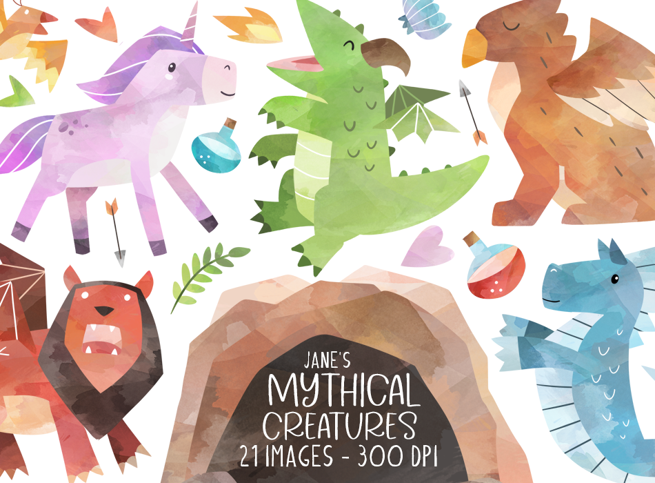 Mythical Creatures Graphics Set