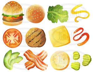 Burger Graphics Set