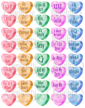 Candy Hearts Graphics Set